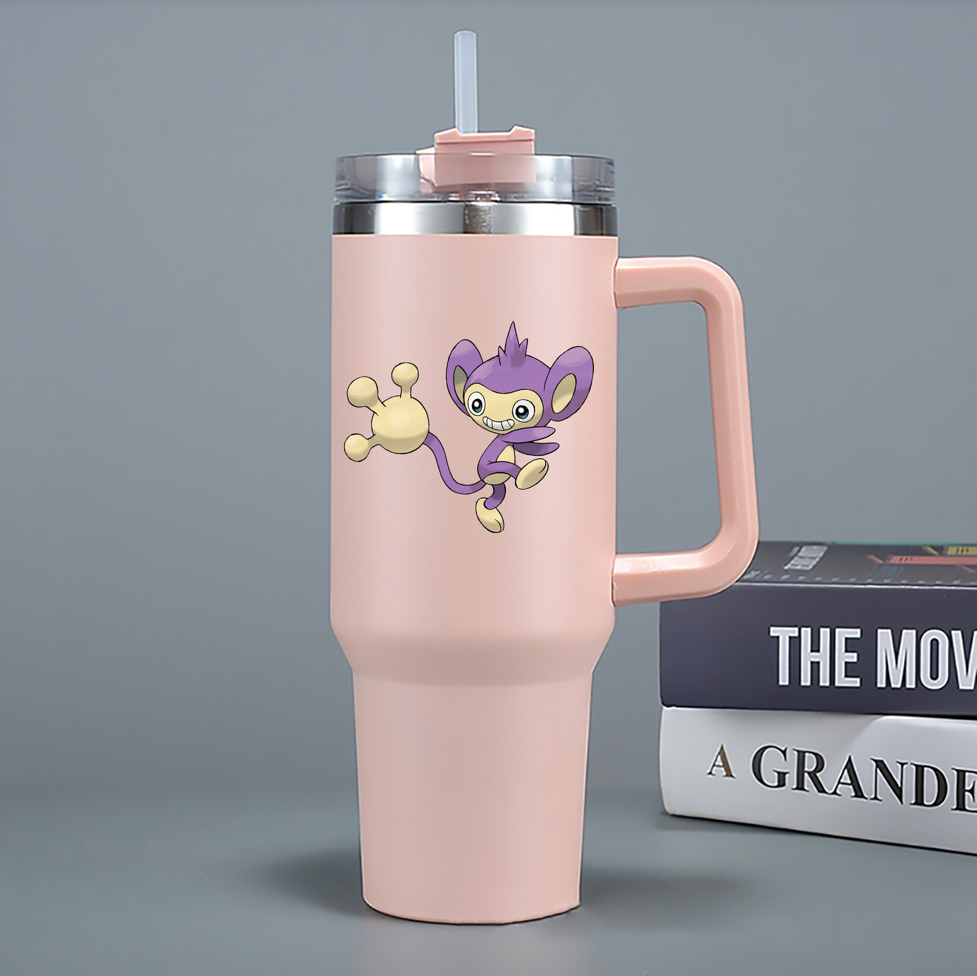 （画像用） ポケットモンスター Pokémon 1200mL車用タンブラー - クリスタルステッカー（プラスチックストロー付き）